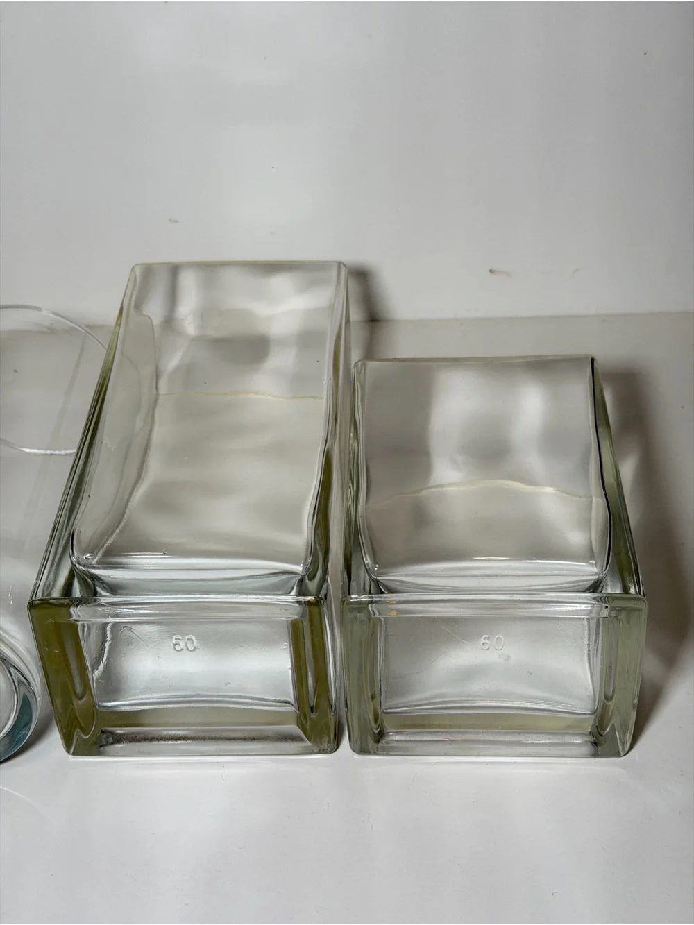 4-Piece Clear Glass Vase and Cylinder Set